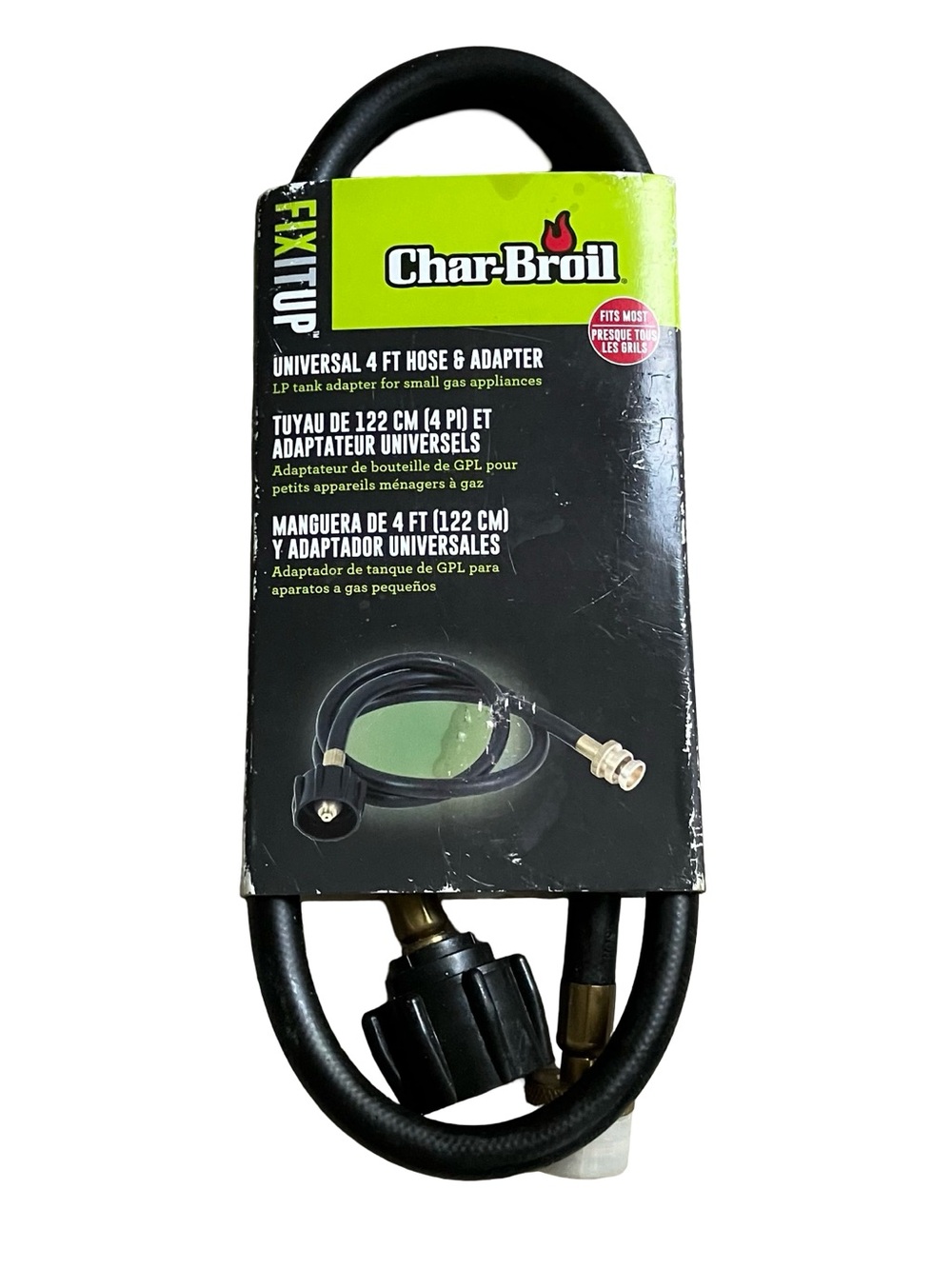 Char-Broil Universal 4ft Propane Hose Adapter Connects 20lb Tank 4633 BBQ Grill
